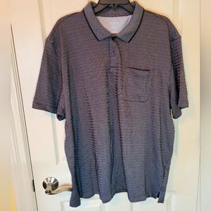 Van Heusen Mens XXL Classic Fit ' Flex Stretch - Polo Shirt - Gray